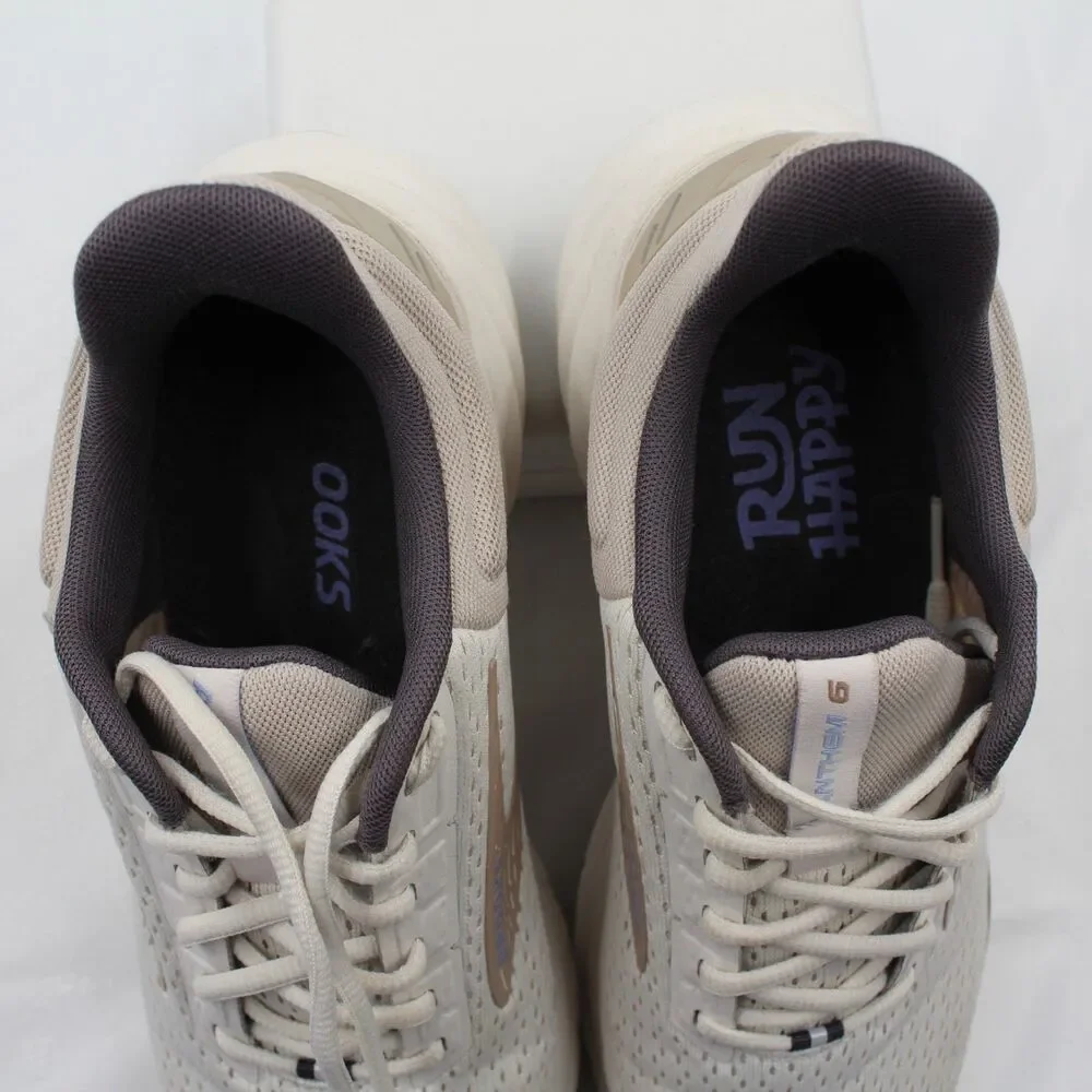 Brooks Anthem 6 Men's Running Shoes Size 11 - White/Tan